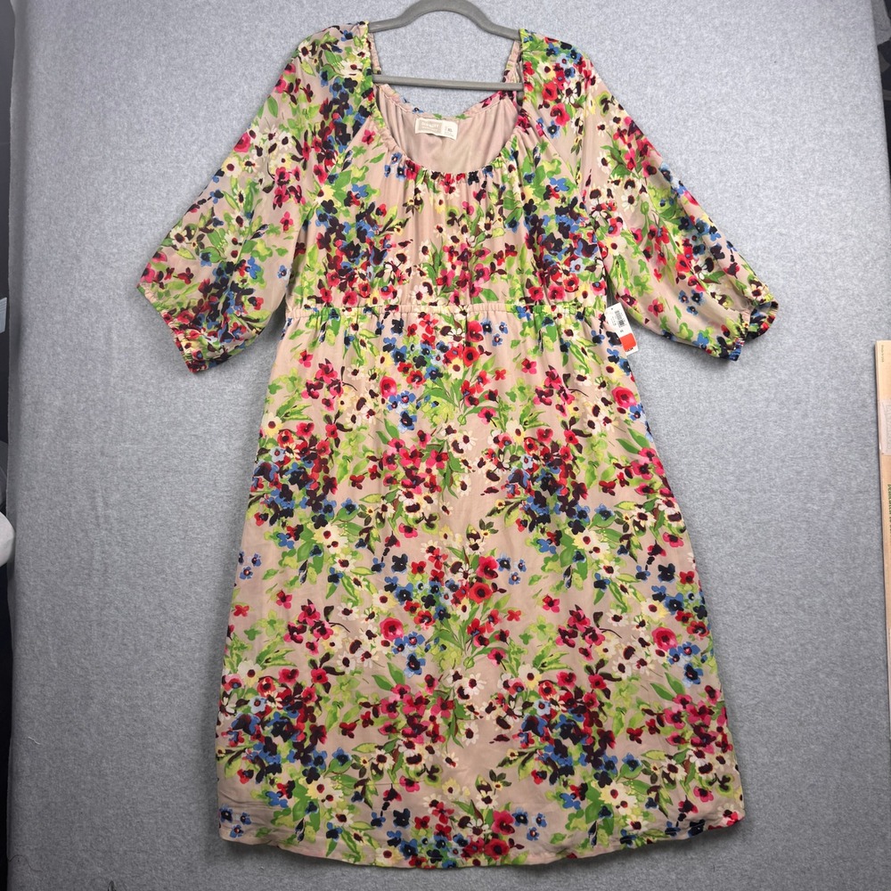 Old Navy Maternity Dress Womens XL Floral Empire Waist Midi Cottagecore NEW